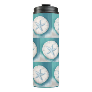 Bouteilles Isothermes Plage turquoise de Starfish et de sable Dollar