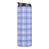Bouteilles Isothermes Plaid blanc bleu 2 (Tourné sur la droite)