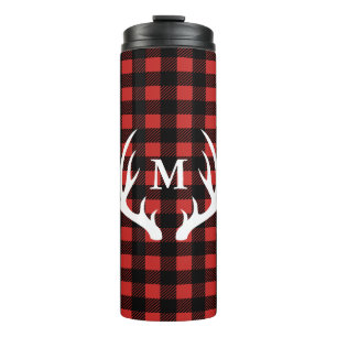 Bouteilles Isothermes Plaid blanc et initiale de contrôle de Buffalo