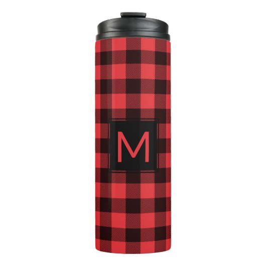 Bouteilles Isothermes Plaid de Buffalo avec Monogramme (Devant)