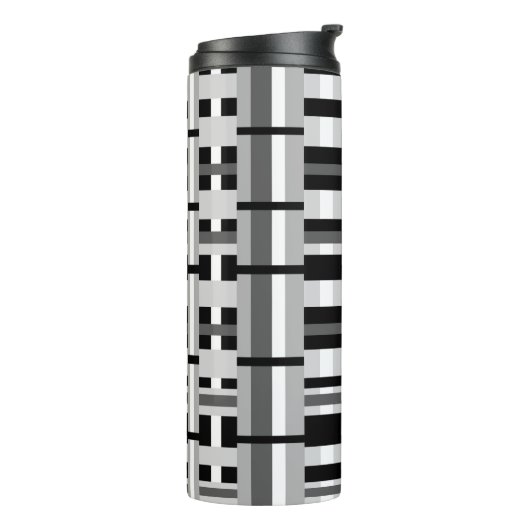 Bouteilles Isothermes Plaid en noir blanc et gris (Tourné sur la gauche)