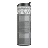 Bouteilles Isothermes Plaid et dentelle noir blanc gris gris mignon cein (Tourné sur la gauche)