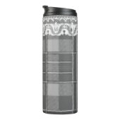 Bouteilles Isothermes Plaid et dentelle noir blanc gris gris mignon cein (Tourné sur la droite)