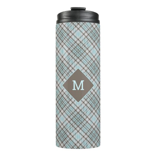 Bouteilles Isothermes Plaid Monogramme personnalisé / Motif Tartan (Devant)