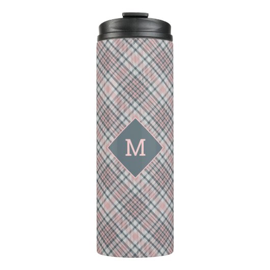 Bouteilles Isothermes Plaid Monogramme personnalisé / Motif Tartan (Devant)