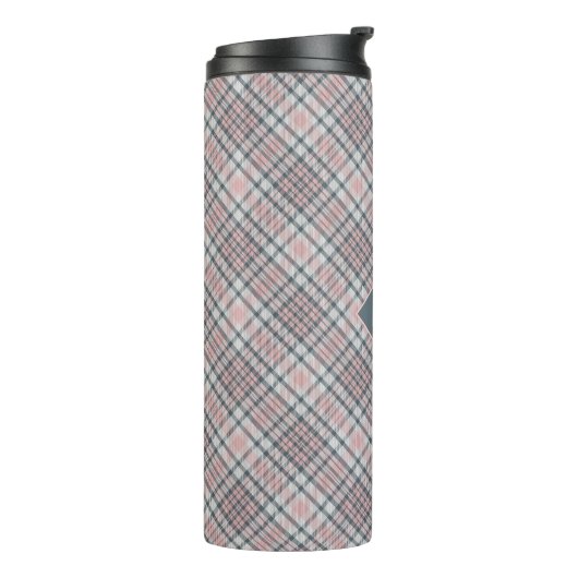 Bouteilles Isothermes Plaid Monogramme personnalisé / Motif Tartan (Tourné sur la gauche)
