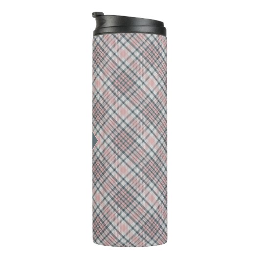 Bouteilles Isothermes Plaid Monogramme personnalisé / Motif Tartan (Tourné sur la droite)