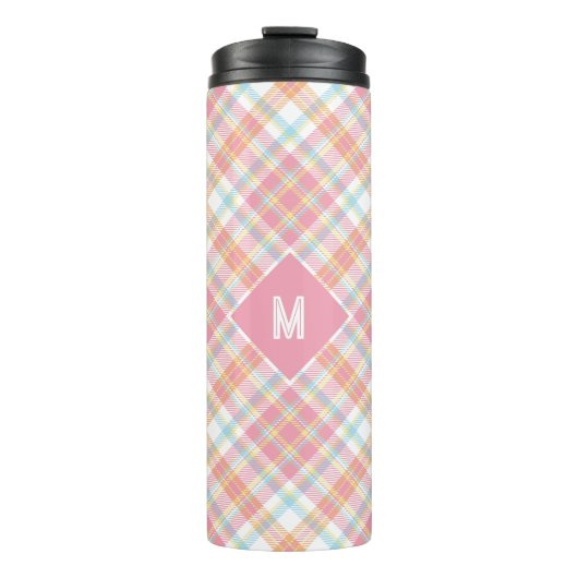 Bouteilles Isothermes Plaid Monogramme personnalisé / Motif Tartan (Devant)