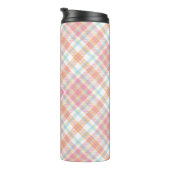 Bouteilles Isothermes Plaid Monogramme personnalisé / Motif Tartan (Tourné sur la droite)