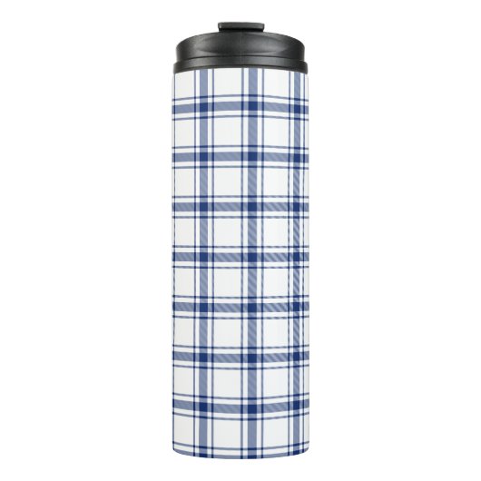 Bouteilles Isothermes Plaid Nautique Bleu et Blanc (Devant)
