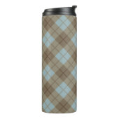 Bouteilles Isothermes Plaid polarisé dans le bleu et le brun (Tourné sur la gauche)