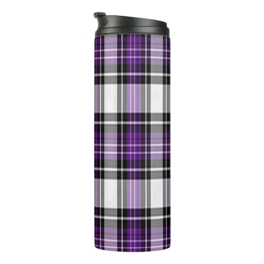 Bouteilles Isothermes Plaid Violet Et Noir (Tourné sur la droite)