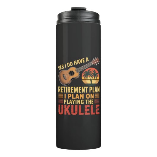 Bouteilles Isothermes Plan de retraite Ukulele Drôle (Devant)