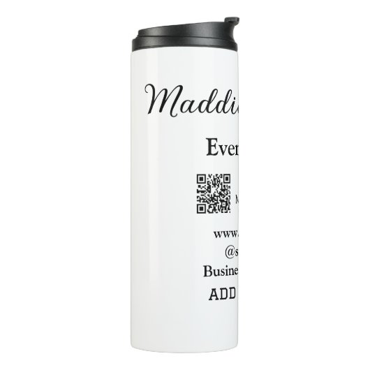 Bouteilles Isothermes Planificateur d'événements ajouter nom Q R code dé (Tourné sur la gauche)