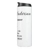 Bouteilles Isothermes Planificateur d'événements ajouter nom Q R code dé (Tourné sur la droite)