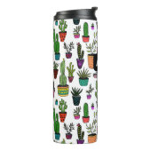Bouteilles Isothermes Plantes de cactus en pot Motif mignon Cadeau PERSO (Tourné sur la gauche)