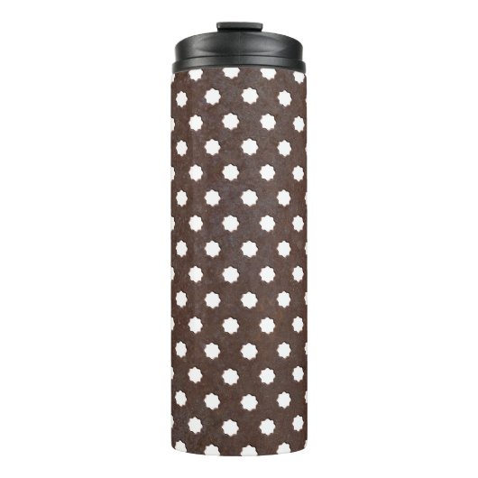 Bouteilles Isothermes Plaque en métal rouillé, Parfaitement carrelée.  (Devant)