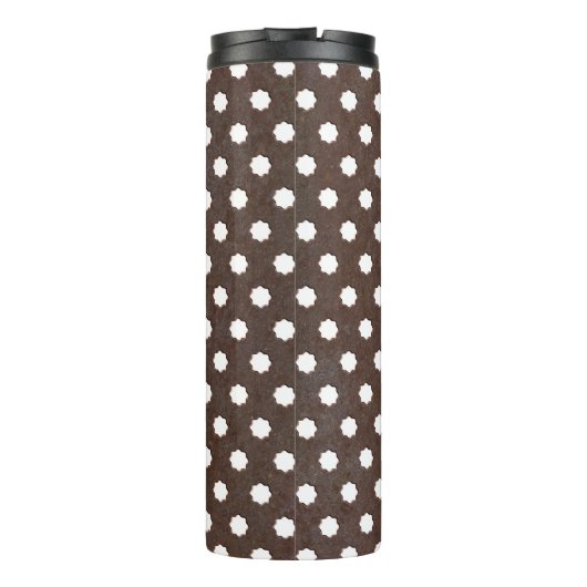 Bouteilles Isothermes Plaque en métal rouillé, Parfaitement carrelée.  (Dos)