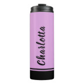 Bouteilles Isothermes Plum Noir Élégant Minimal Customisé (Devant)