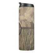 Bouteilles Isothermes Plumes chic avec monogramme d'impression Zebra (Tourné sur la droite)