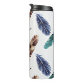Bouteilles Isothermes Plumes colorées Texture tribale (Tourné sur la droite)