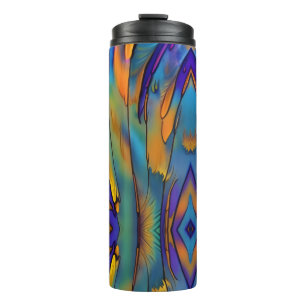 Bouteilles Isothermes Plumes en verre tendu AI Art Abstrait