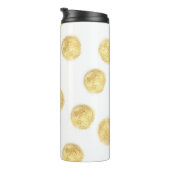 Bouteilles Isothermes Pointe Polka Dorée Tirée (Tourné sur la droite)