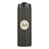 Bouteilles Isothermes Pointes dorés sur monogramme noir (Devant)