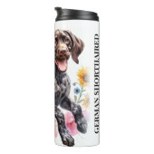 Bouteilles Isothermes Pointeur allemand courte Maman modifiable (Tourné sur la droite)