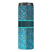 Bouteilles Isothermes Points bleu turquoise motifs (Dos)