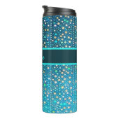 Bouteilles Isothermes Points bleu turquoise motifs (Tourné sur la droite)