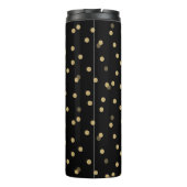 Bouteilles Isothermes Points Confetti Noir et Or Monogramme (Dos)