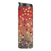 Bouteilles Isothermes Points de paillettes rouges bleus or (Tourné sur la droite)