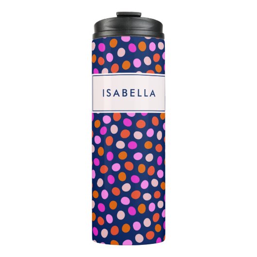 Bouteilles Isothermes Points mignons Points Bleu Clair Violet Personnali (Devant)