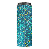 Bouteilles Isothermes Points motif bleu, turquoise, jaune, vert (Dos)