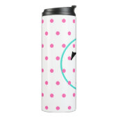 Bouteilles Isothermes Points rose monogramme (Tourné sur la gauche)