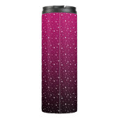 Bouteilles Isothermes Pois blancs sur pourpre et dégradé noir. (Dos)