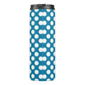 Bouteilles Isothermes Pois bleus et blancs (Dos)