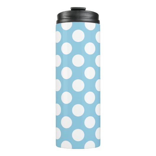 Bouteilles Isothermes Pois Bleus, Motif Pointe Polka, Points, Pointe (Devant)