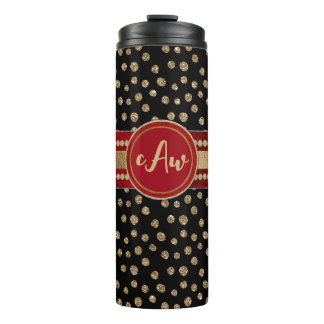 Bouteilles Isothermes Pois de la Parties scintillant Glam Bling et Monog
