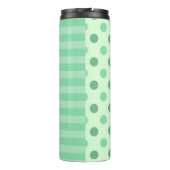 Bouteilles Isothermes Pois et rayures bleus frais : Monogramme (Dos)
