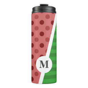 Bouteilles Isothermes Pois et rayures de pastèque : Monogramme