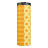 Bouteilles Isothermes Pois et rayures de Sherbet orange : Monogramme (Dos)