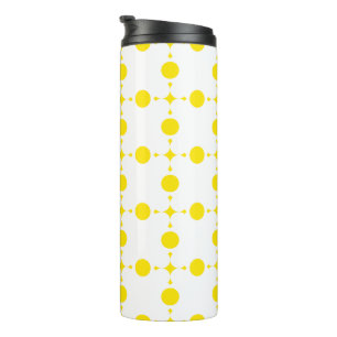 Bouteilles Isothermes Pois Jaunes, Motif Polka Dot, Points, Pots