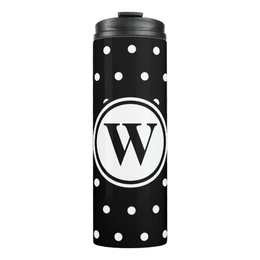 Bouteilles Isothermes Pois noir Monogramme (Devant)