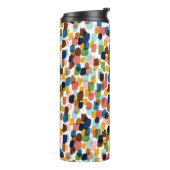Bouteilles Isothermes Pois : Peinture à main multicolore. (Tourné sur la gauche)