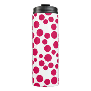 Bouteilles Isothermes pois rouges sur un arrière - plan blanc
