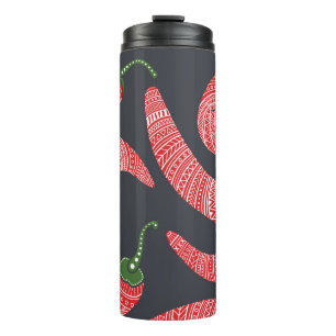 Bouteilles Isothermes Poivrons rouges : motif vintage sans soudure