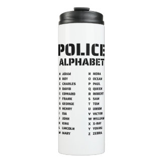 Bouteilles Isothermes Police de l'alphabet phonétique