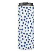 Bouteilles Isothermes Polka Bleue : Aquarelle Point sans joint. (Dos)